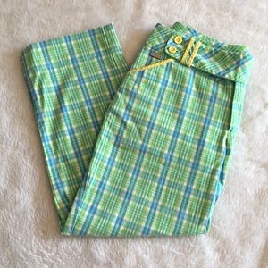Lilly Pulitzer Seagrass Party Plaid Cropped Pants